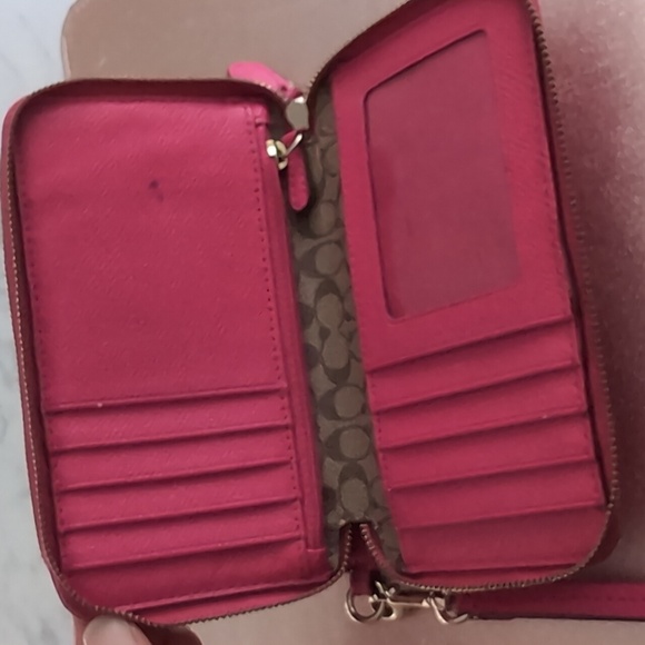 Coach Pink Leather Continental Wallet - Picture 8 of 12
